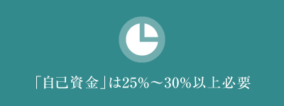 自己資金は25％〜30％以上必要